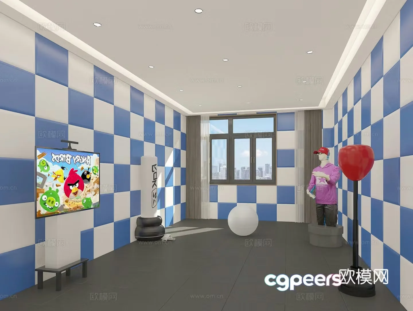 Modern school catharsis room 3d model