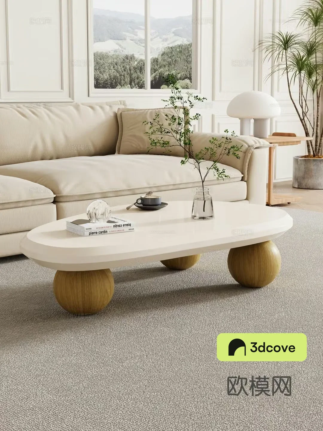 Creamy living room mother-child coffee table sofa coffee table combination decoration