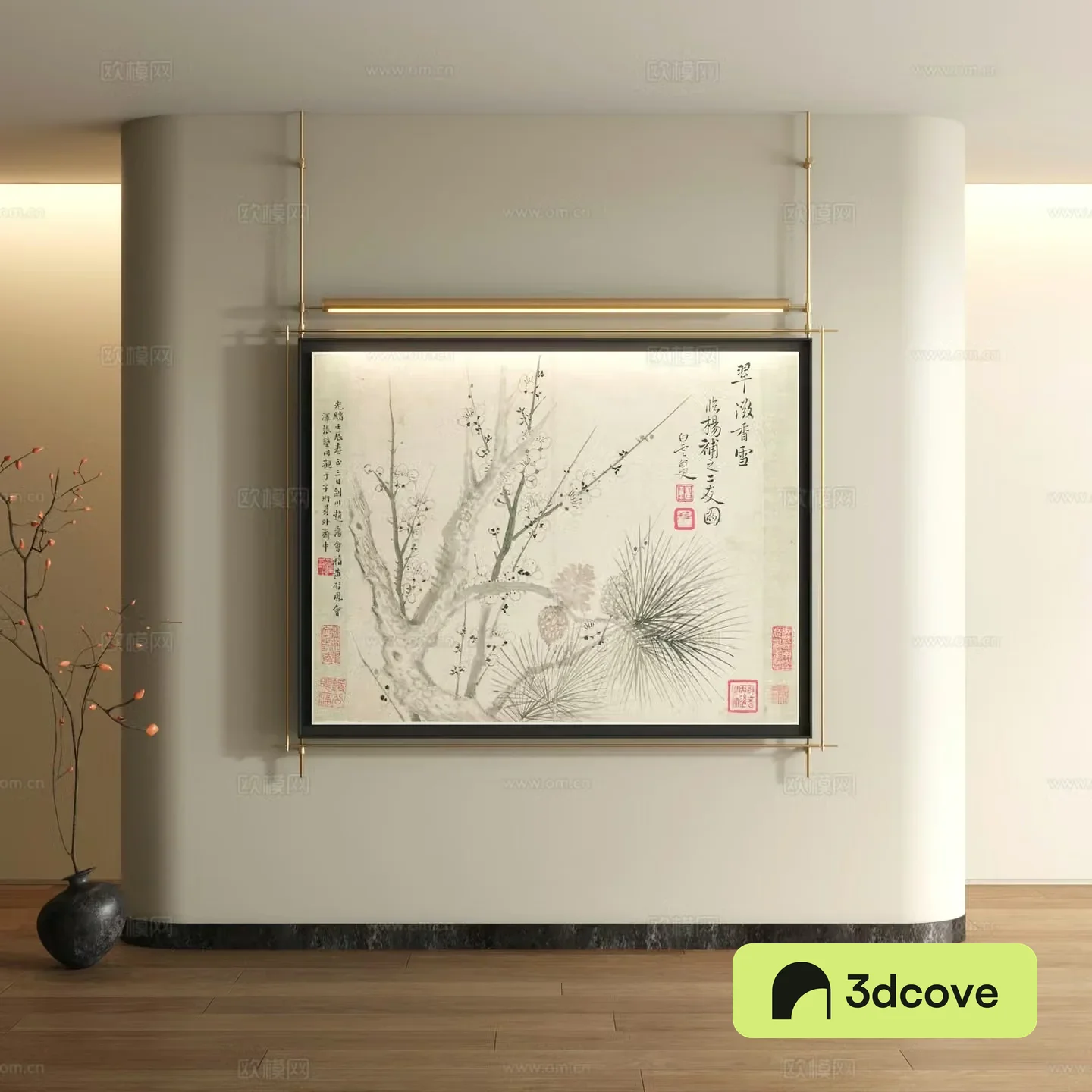 Song style decorative painting New Chinese style landscape painting