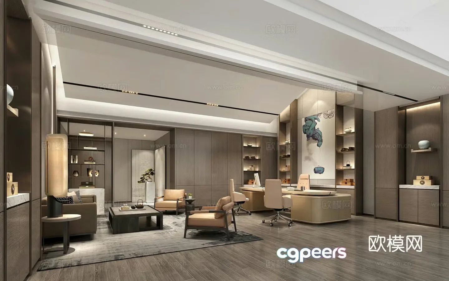 Modern leadership office manager office 3d model