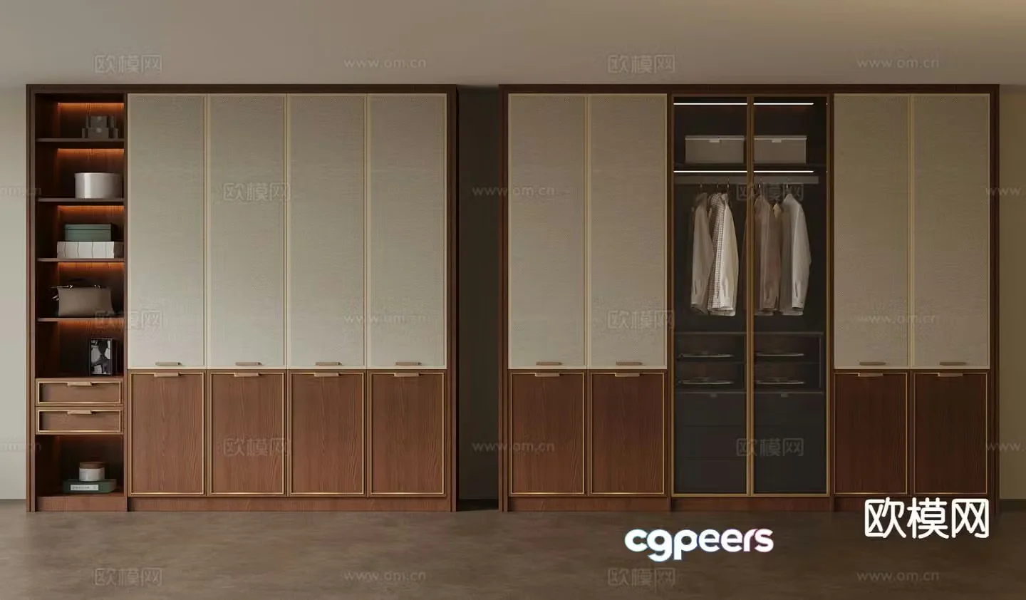 New Chinese style wardrobe 3d model