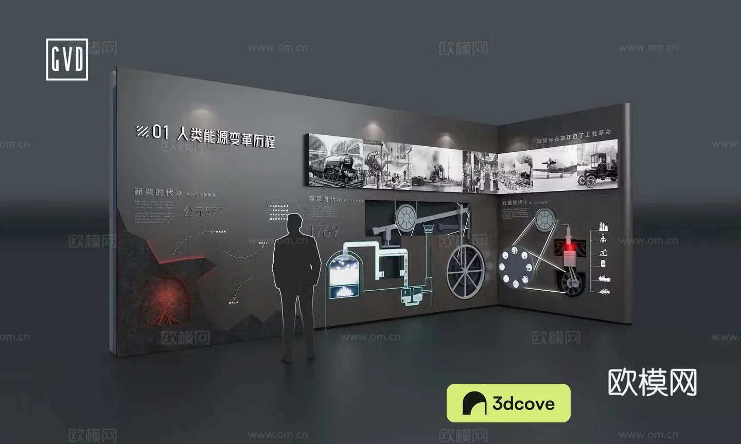 Modern technology steam era steam engine device interactive mechanical device Watt steam engine