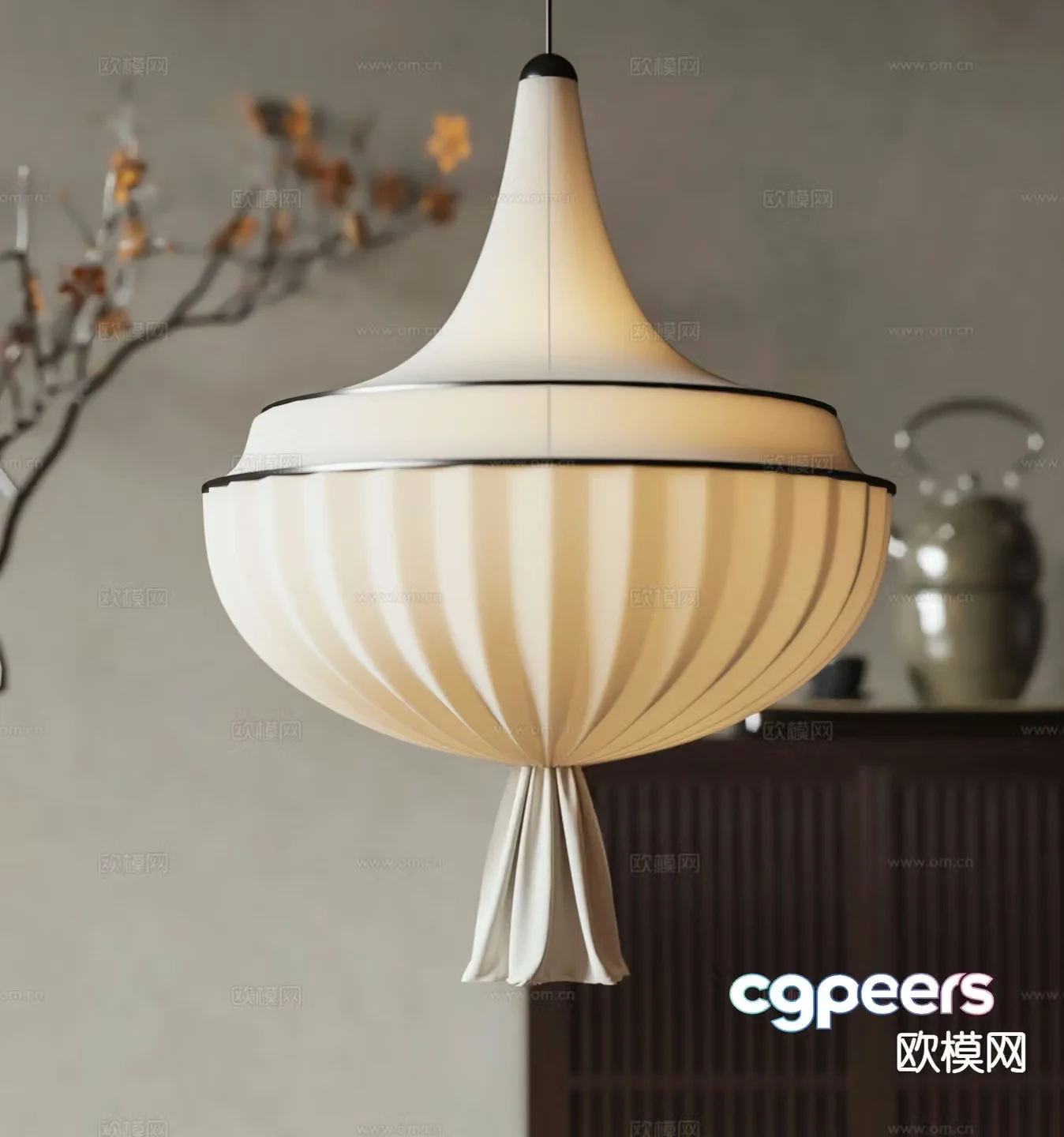 Medieval style chandelier 3d model