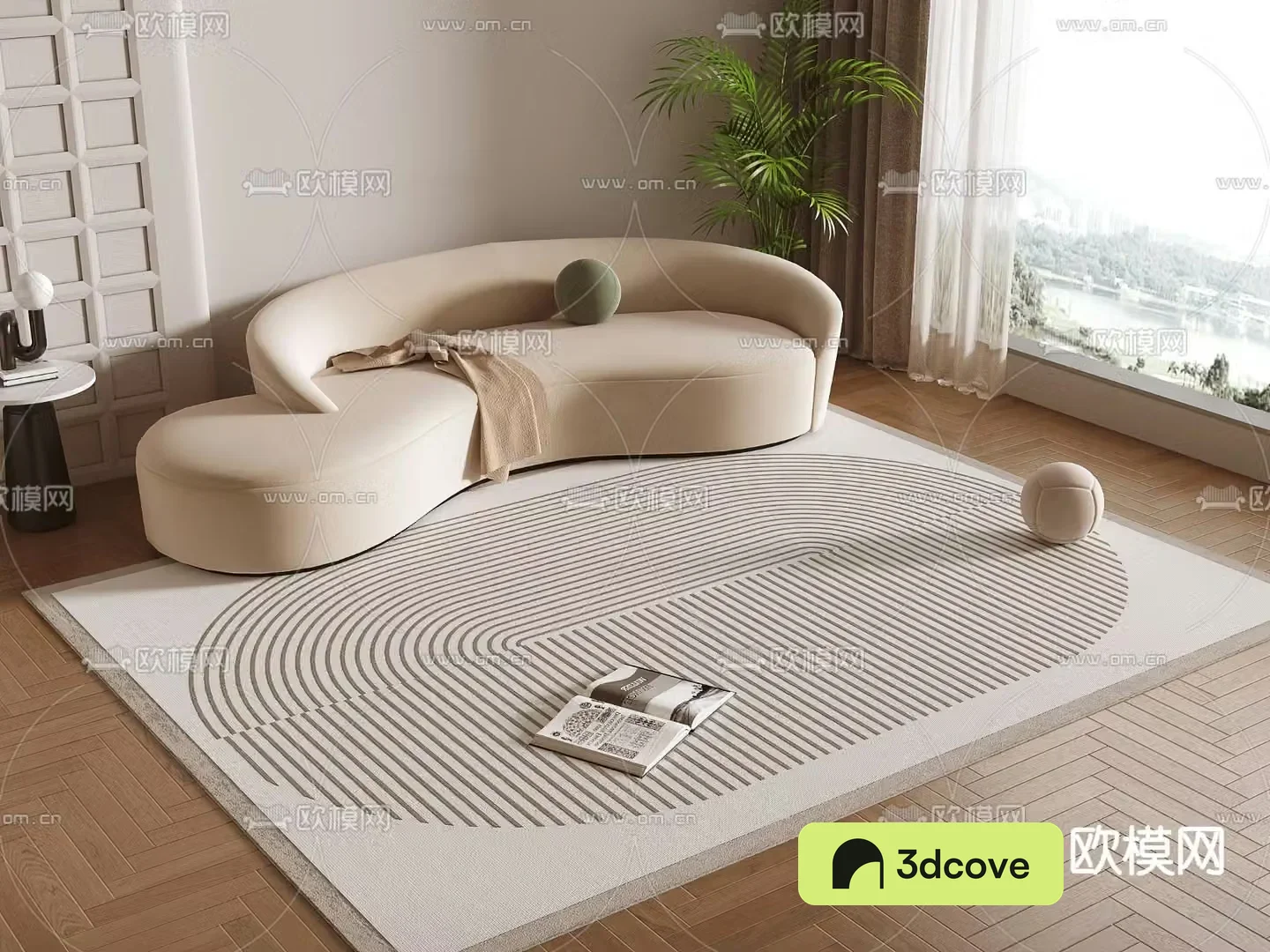 Special shaped sofa carpet