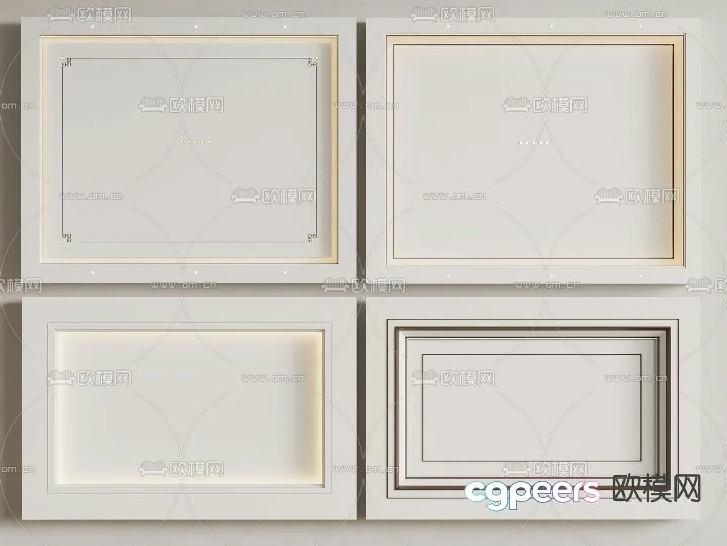 New Chinese style ceiling 3D model