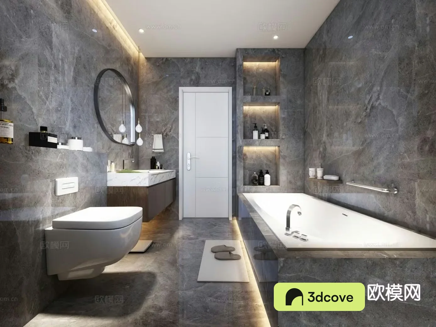 Modern bathroom toilet