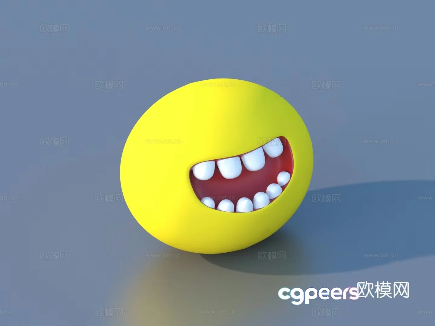Emoticons Cartoon Smiling 3d Model