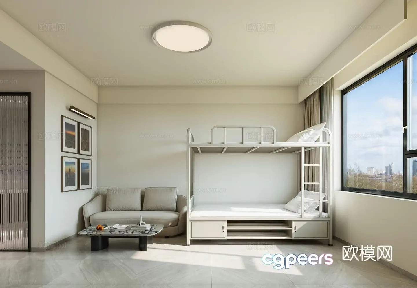 Modern dormitory Student dormitory Staff dormitory 3D model