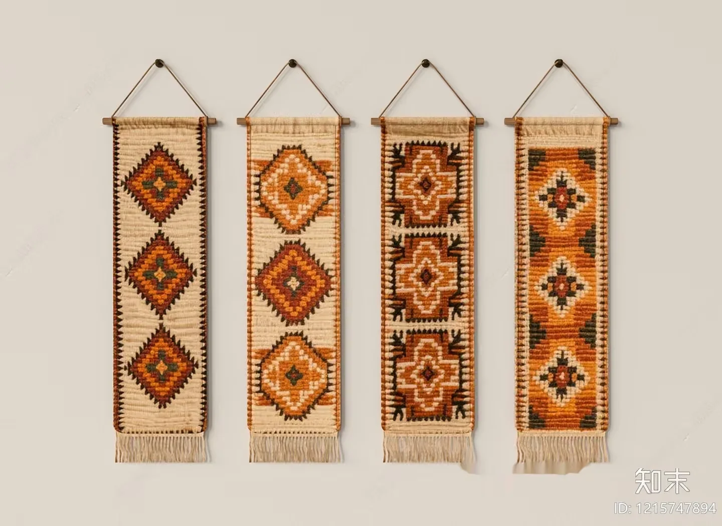 Four Wall Hangings 3D Model – 10192 – VRAY Render