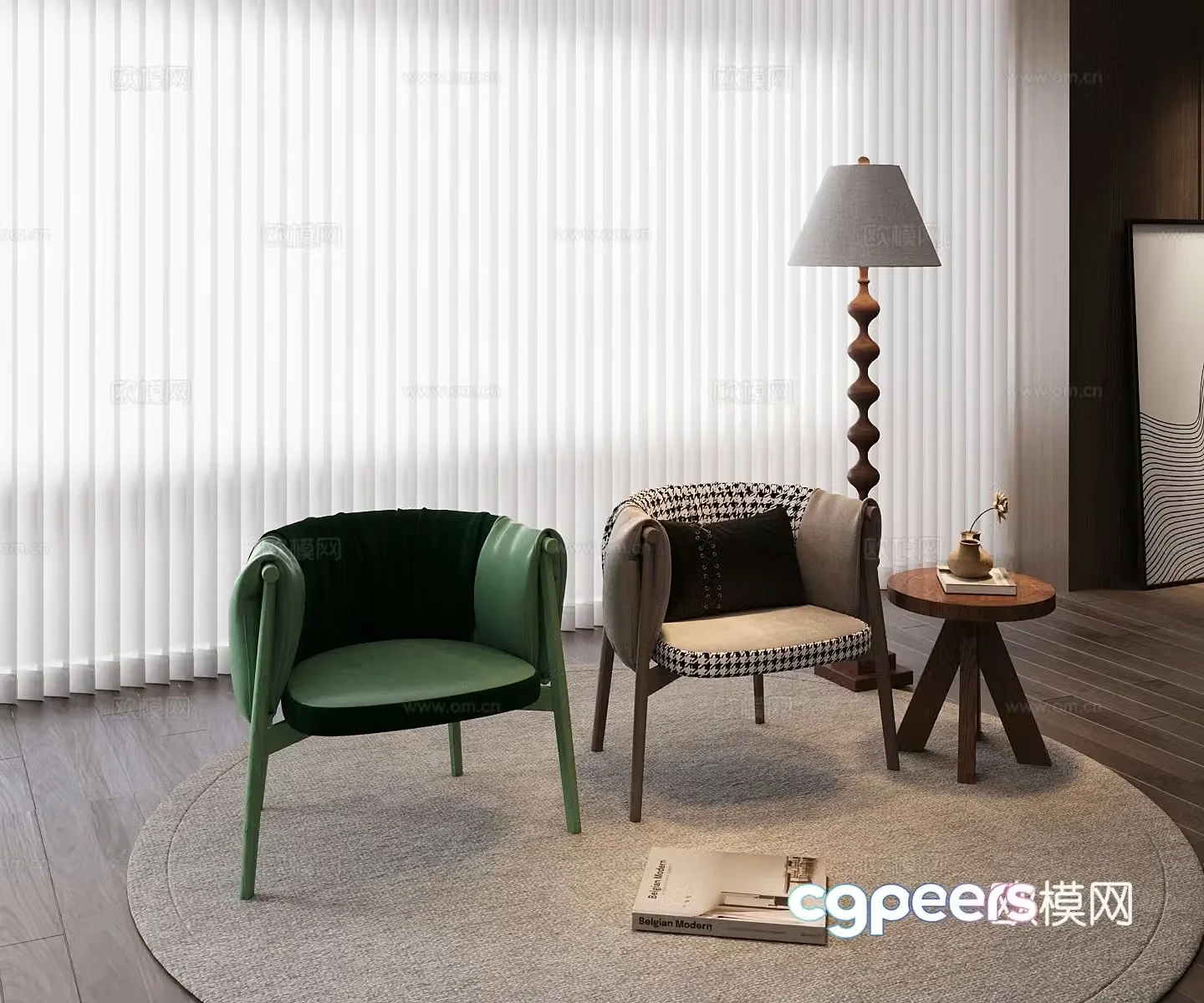 Modern leisure chair 3d model