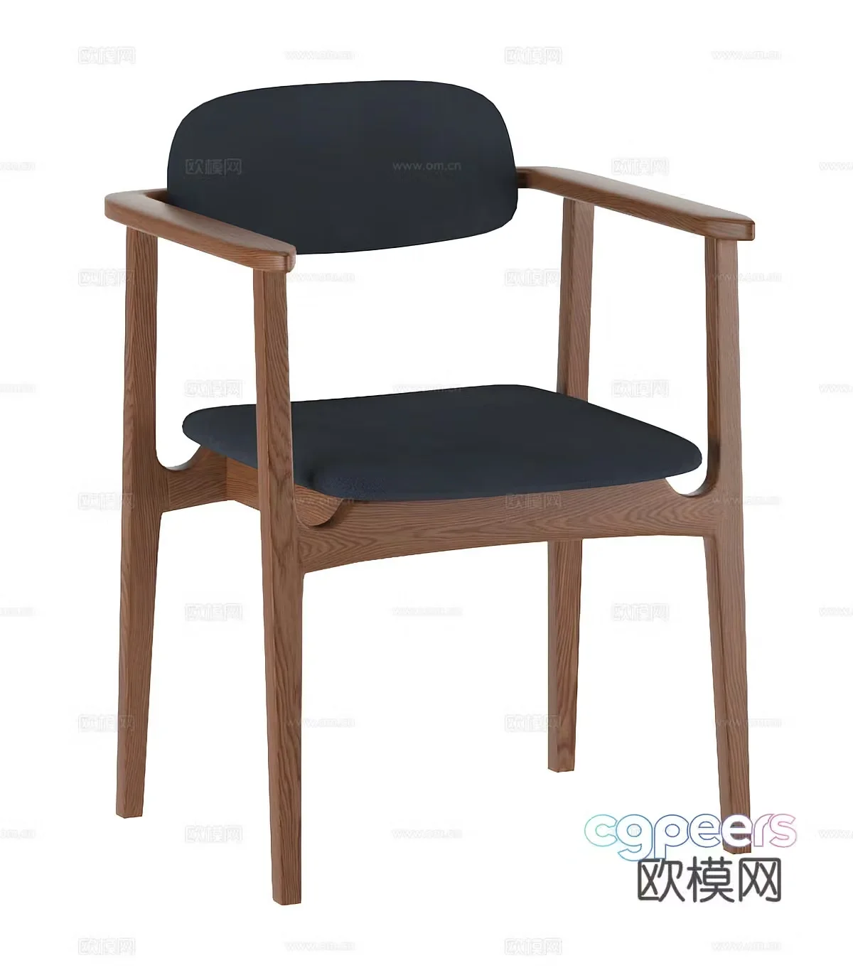 Nordic chair dining chair 3d model