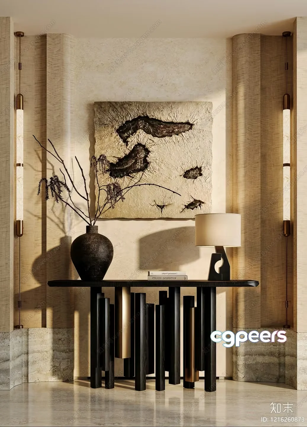 Modern Console Table 3D Model – 13441 – VRAY Render
