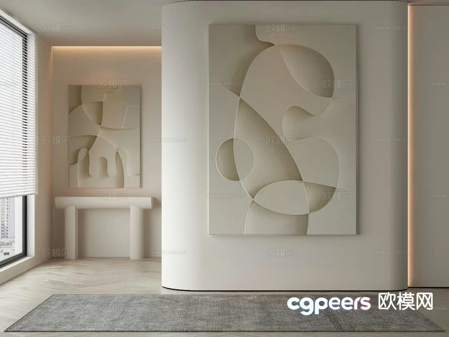 Modern decorative painting three-dimensional painting 3D model