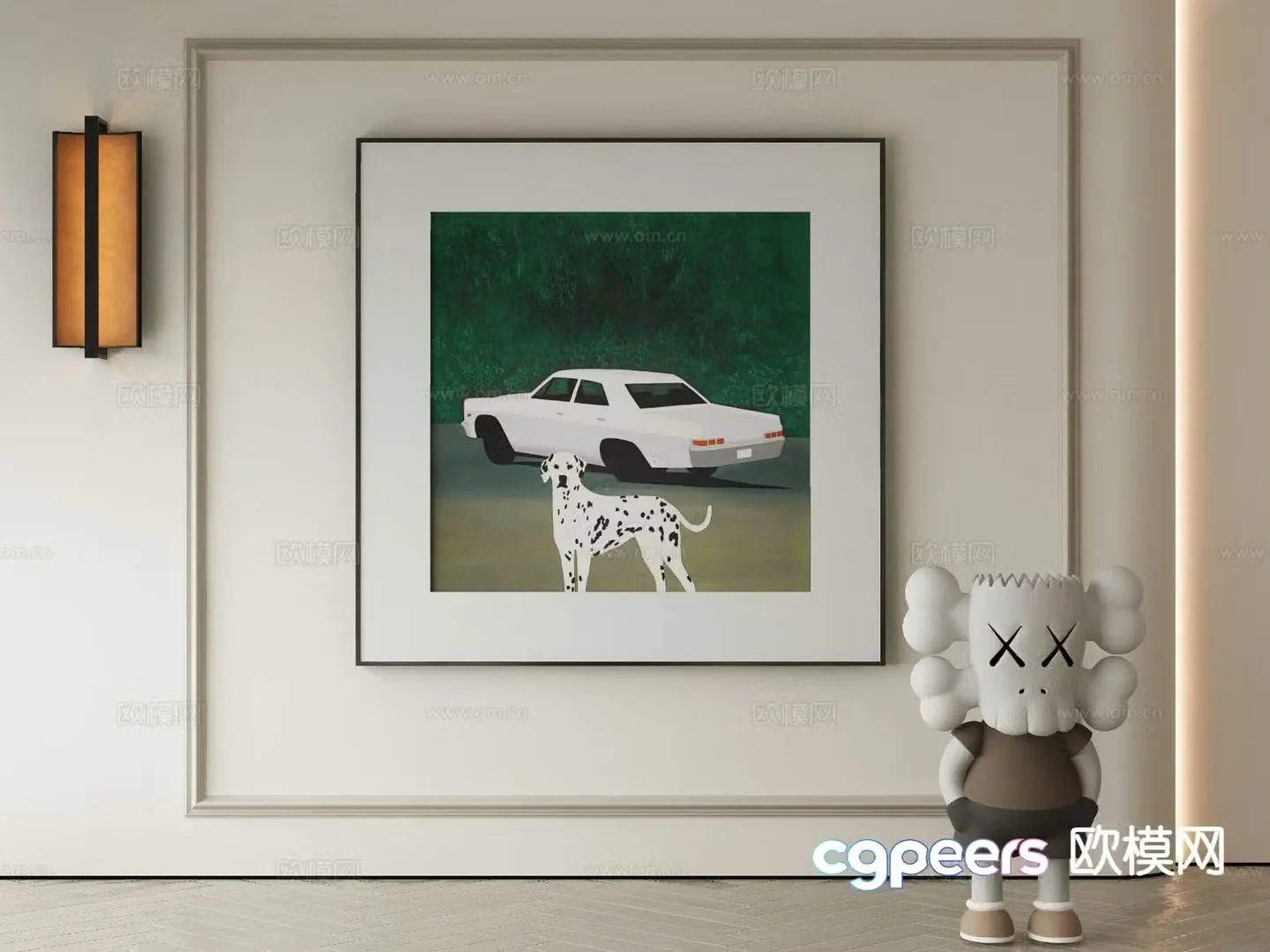 Decorative painting art painting hanging painting 3d model