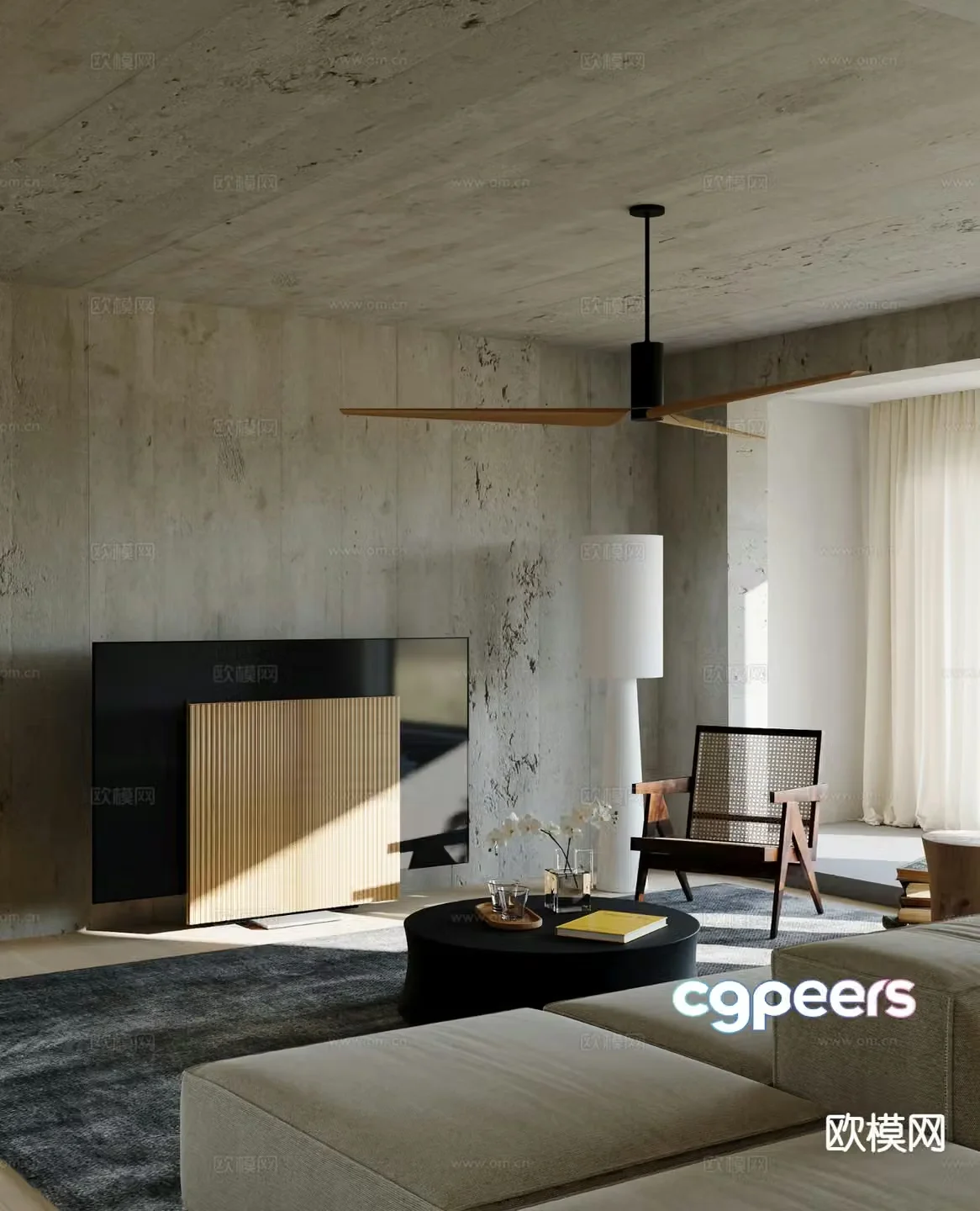 Modern living room 3d model