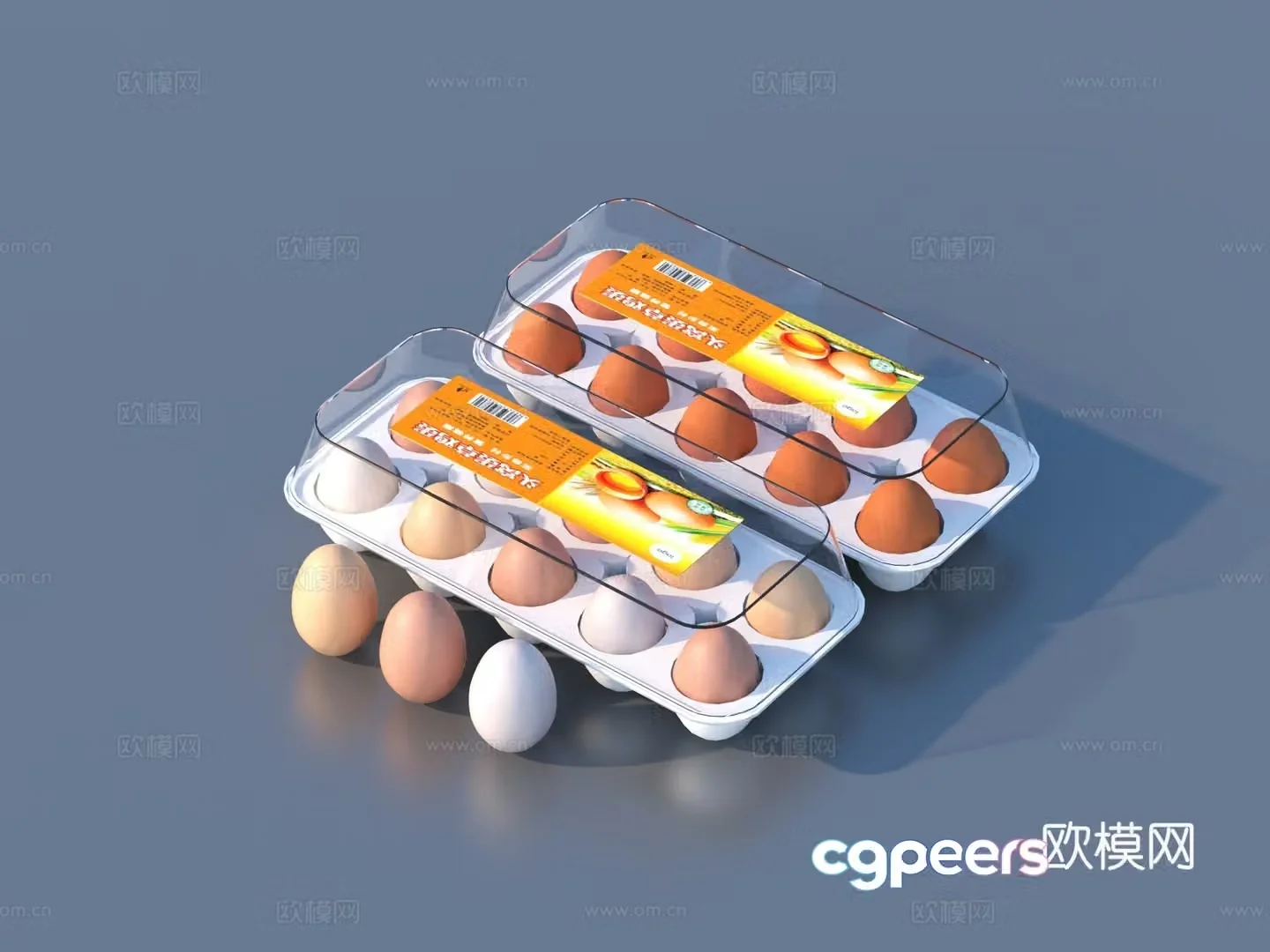 Egg Egg Food Egg Tray 3d Model
