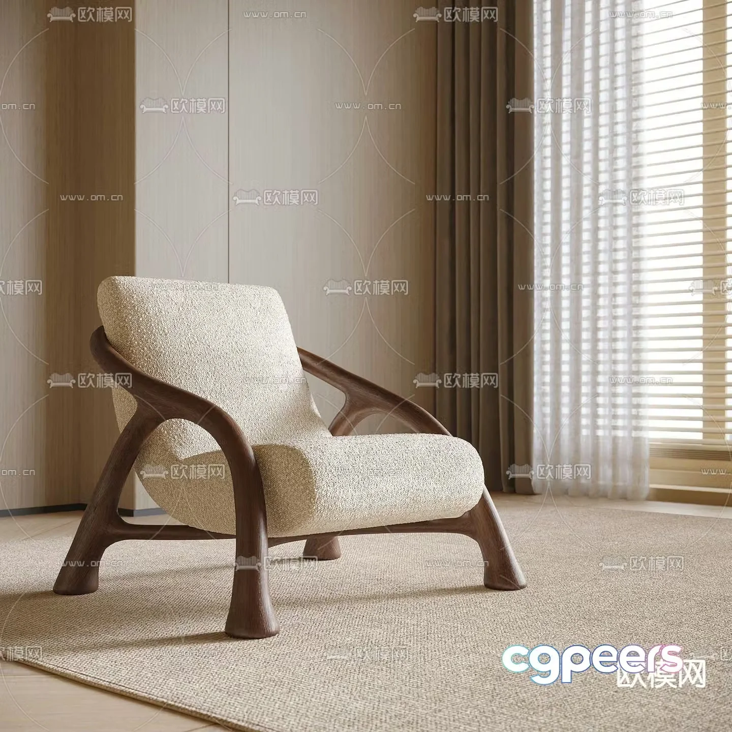 Modern chair leisure chair 3d model