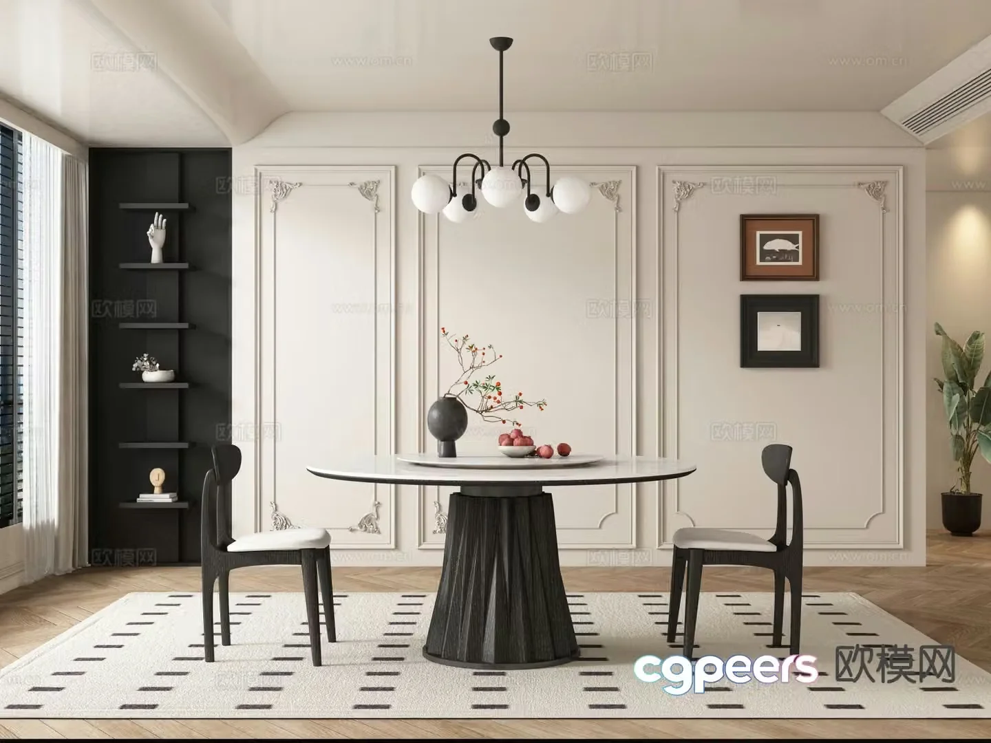 French restaurant 3d model