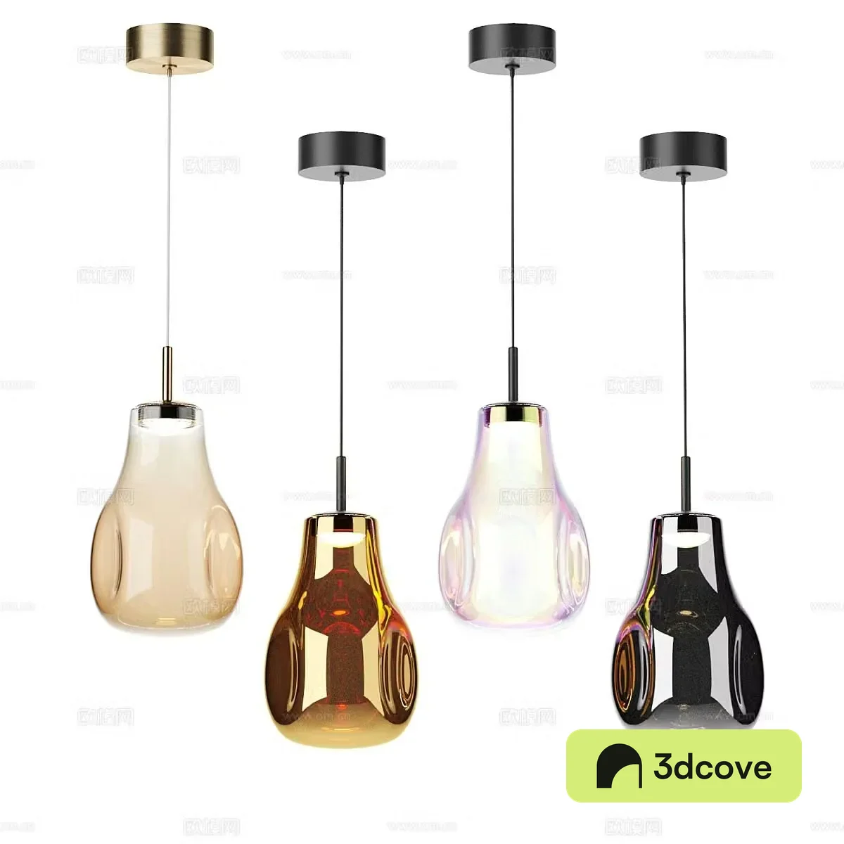 Light luxury chandelier glass chandelier restaurant chandelier