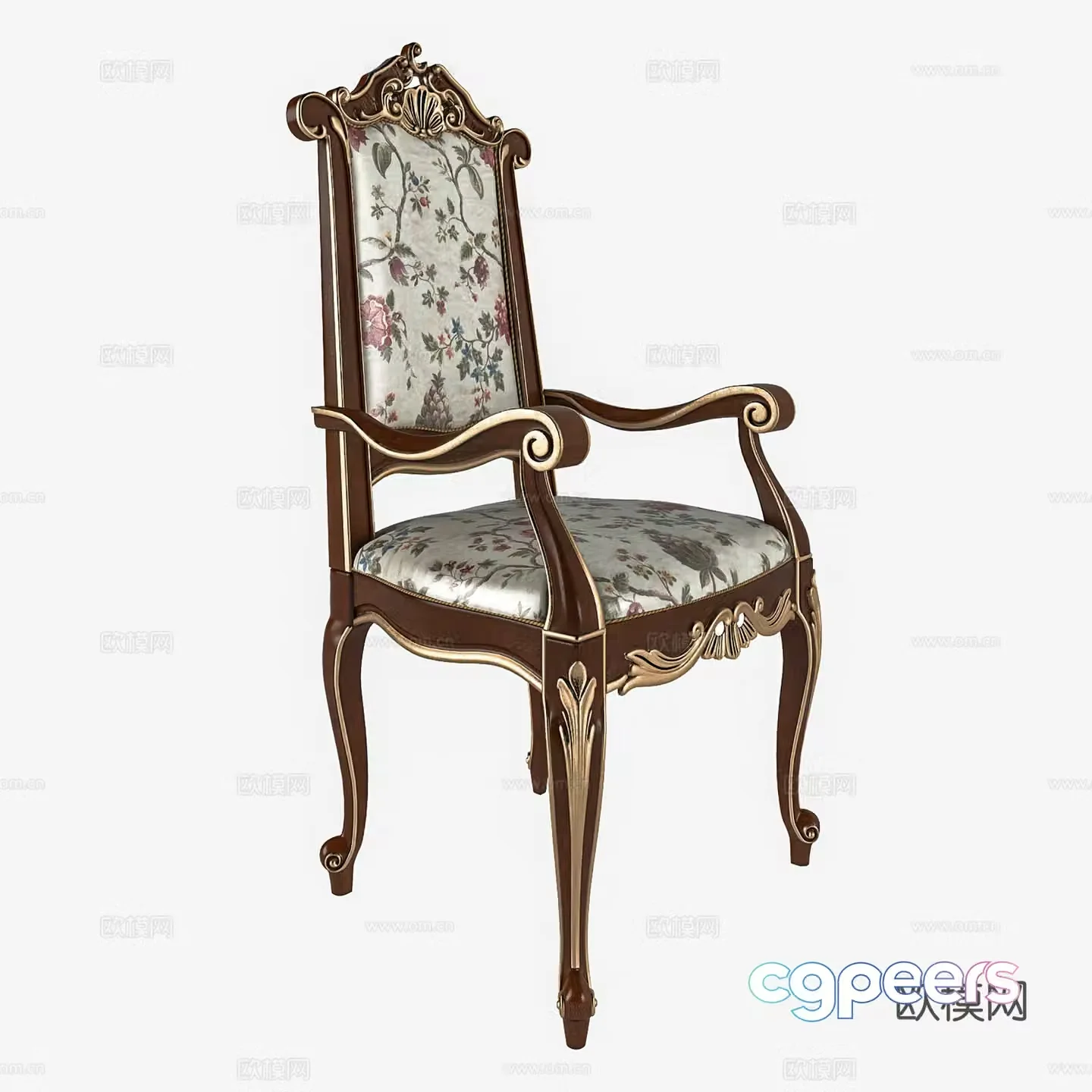 American office chair casual chair staff chair 3d model