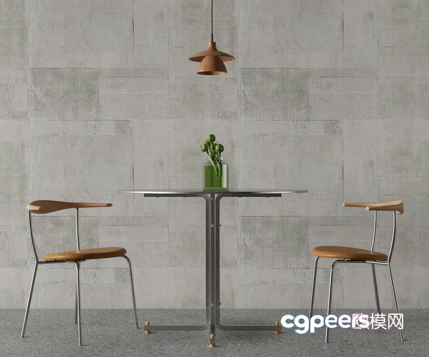 Modern casual table and chairs Coffee table and chairs 3d model