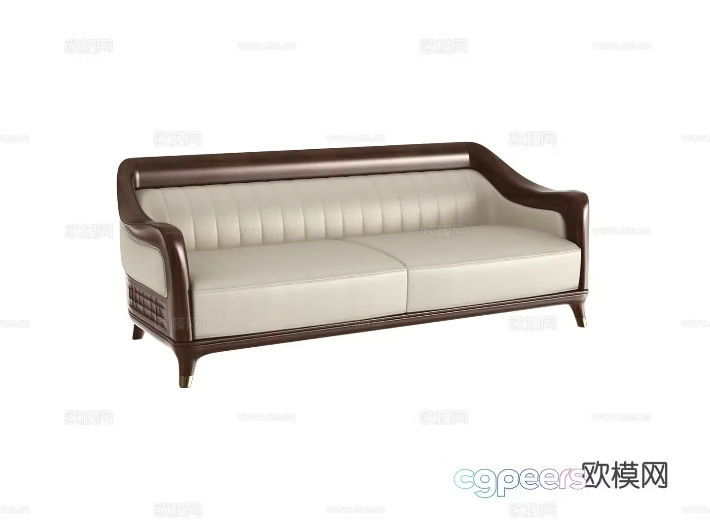 New Chinese style double sofa 3d model