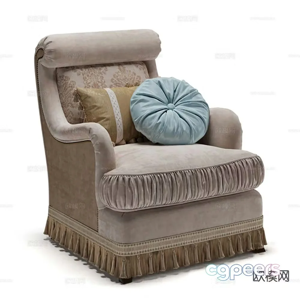 Italian single sofa 3d model