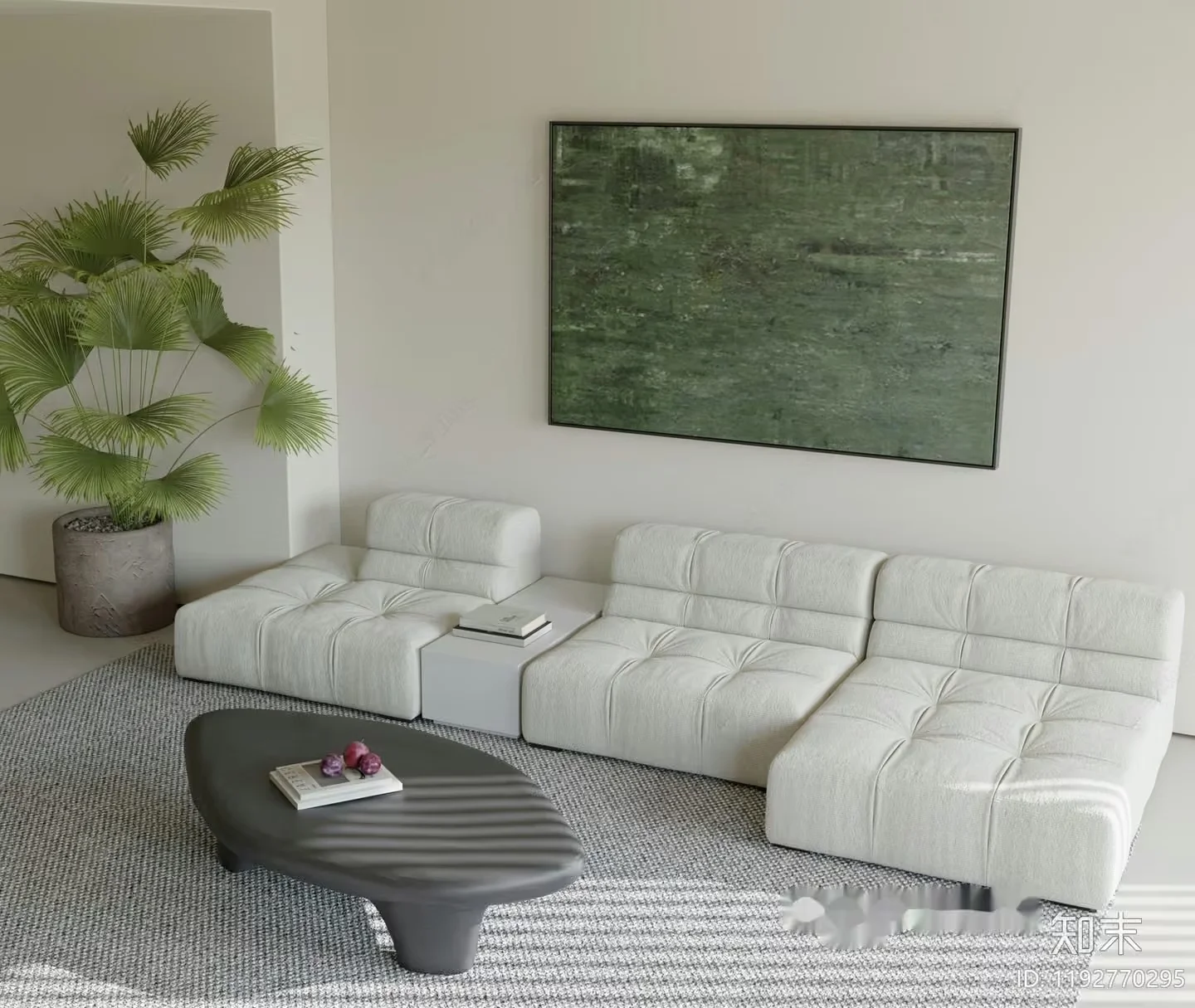 Modern Living Room 3D Model – 10691 – CORONA Render