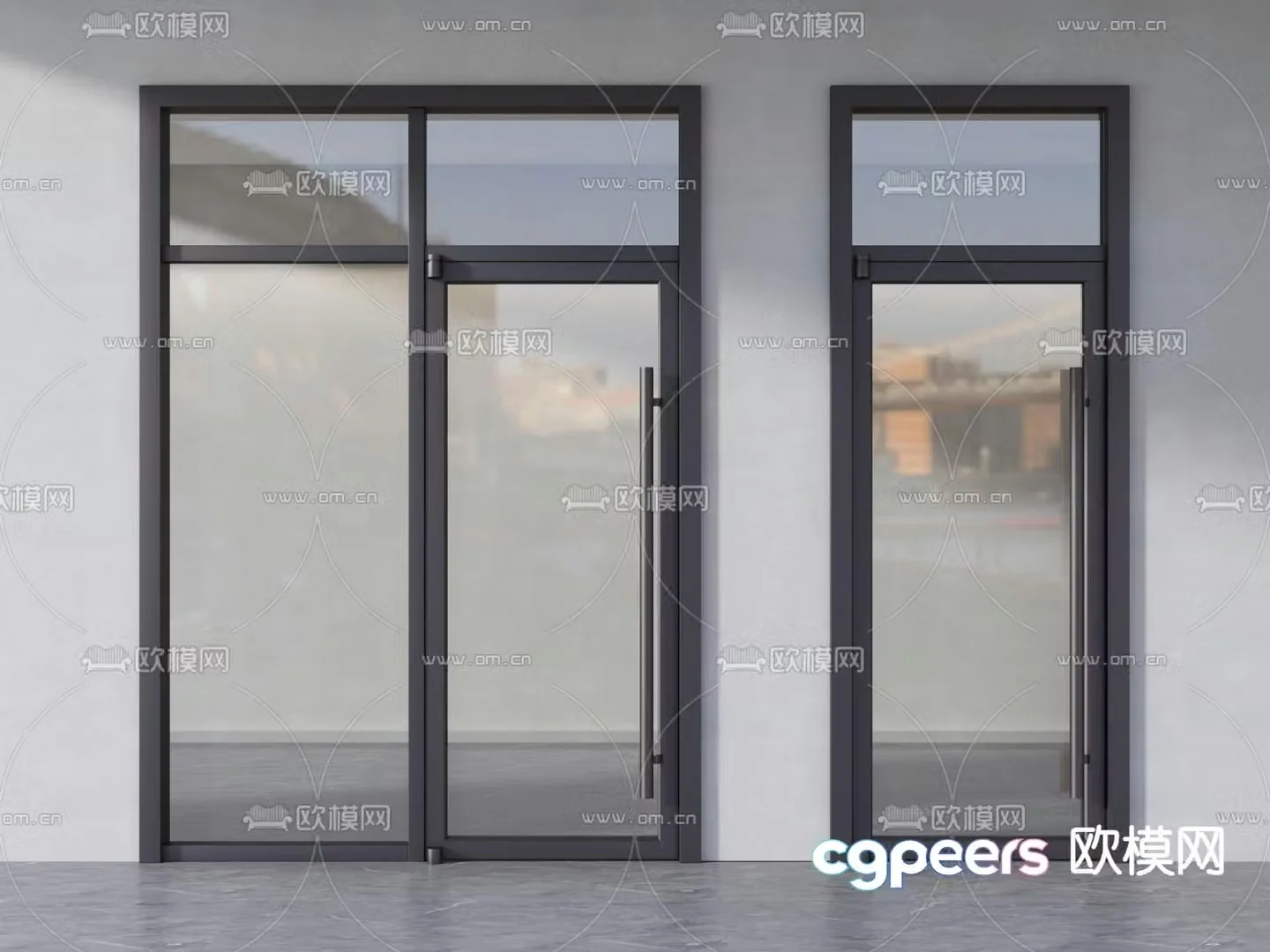 KFC Door Shop Door Glass Door 3D Model
