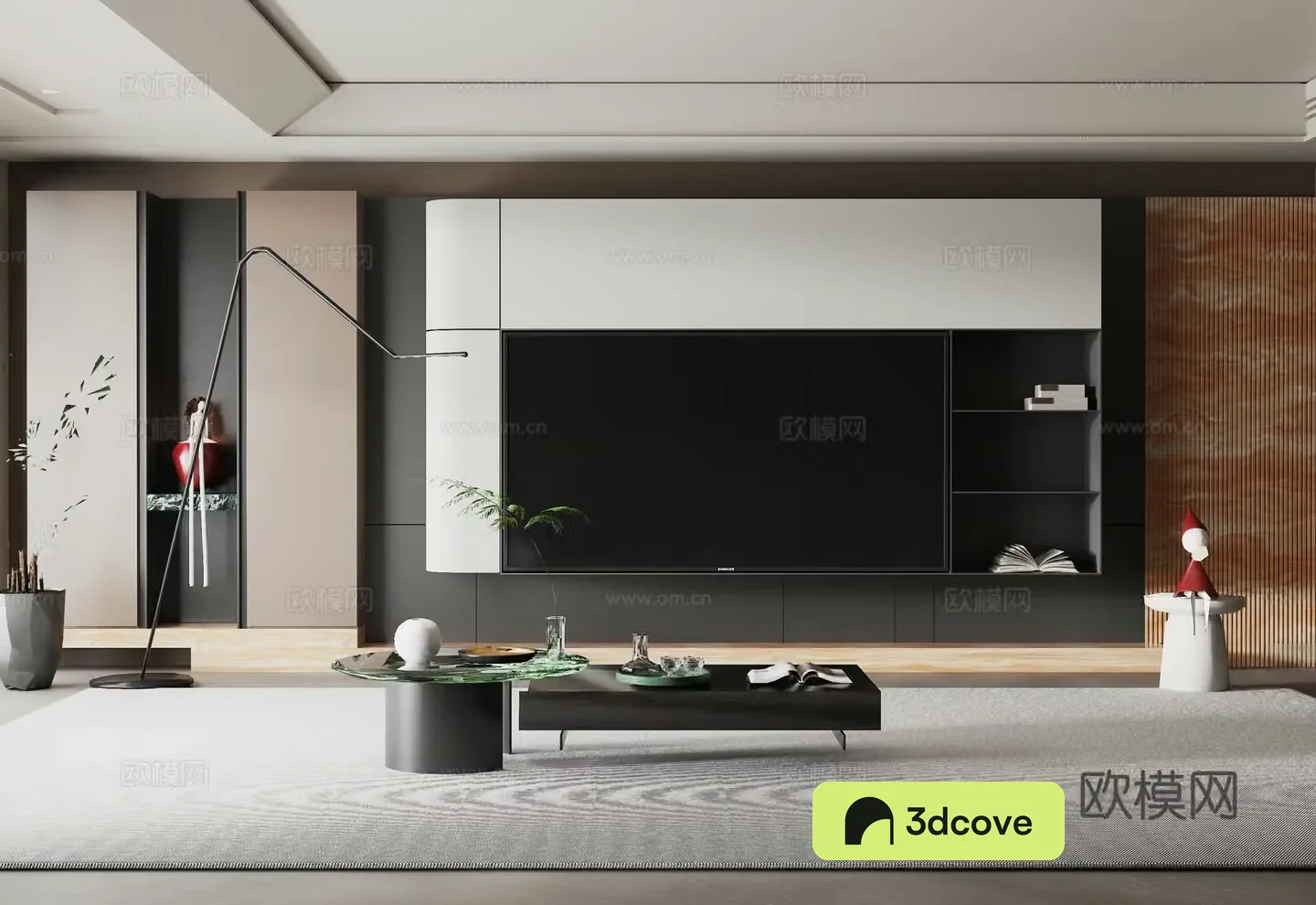 Modern TV background wall