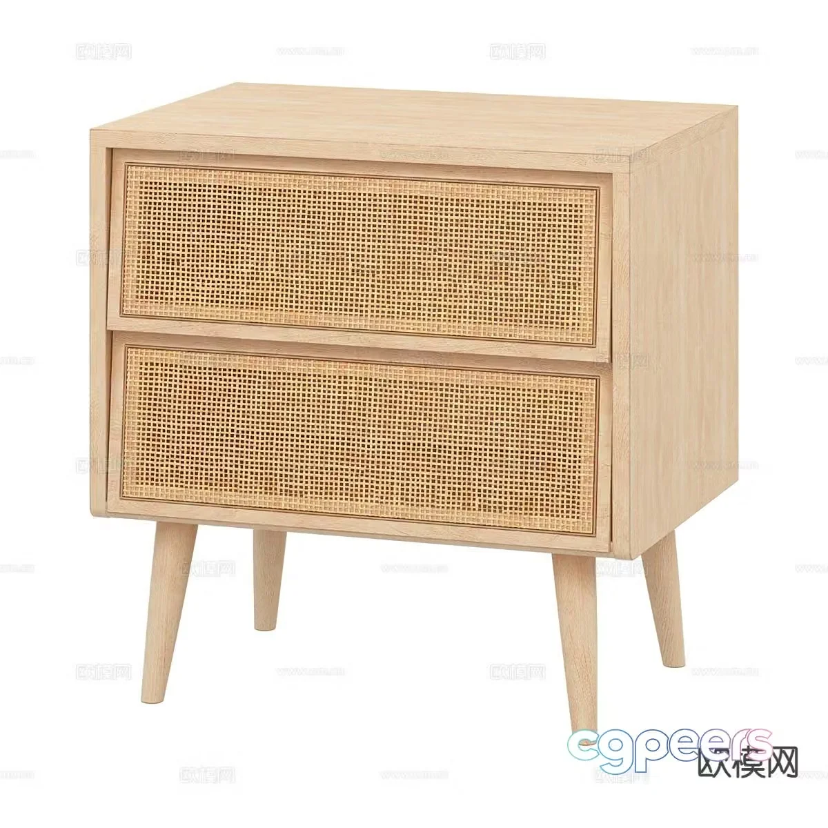 Nordic bedside table 3d model