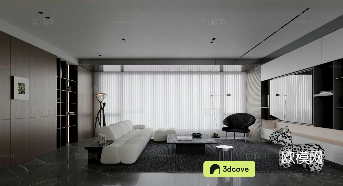 Modern living and dining room sofa coffee table carpet dining table