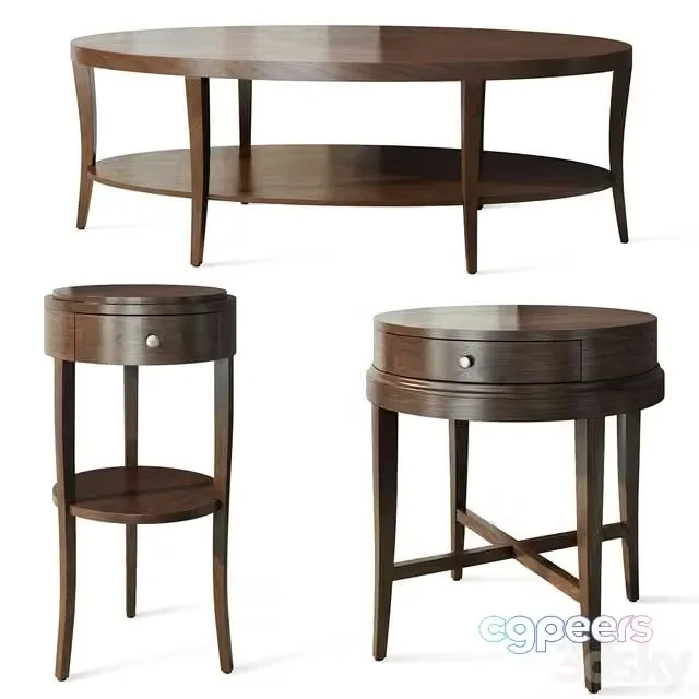 3ds Max Free – Table coffee table coffee cocktail Tribeca Century