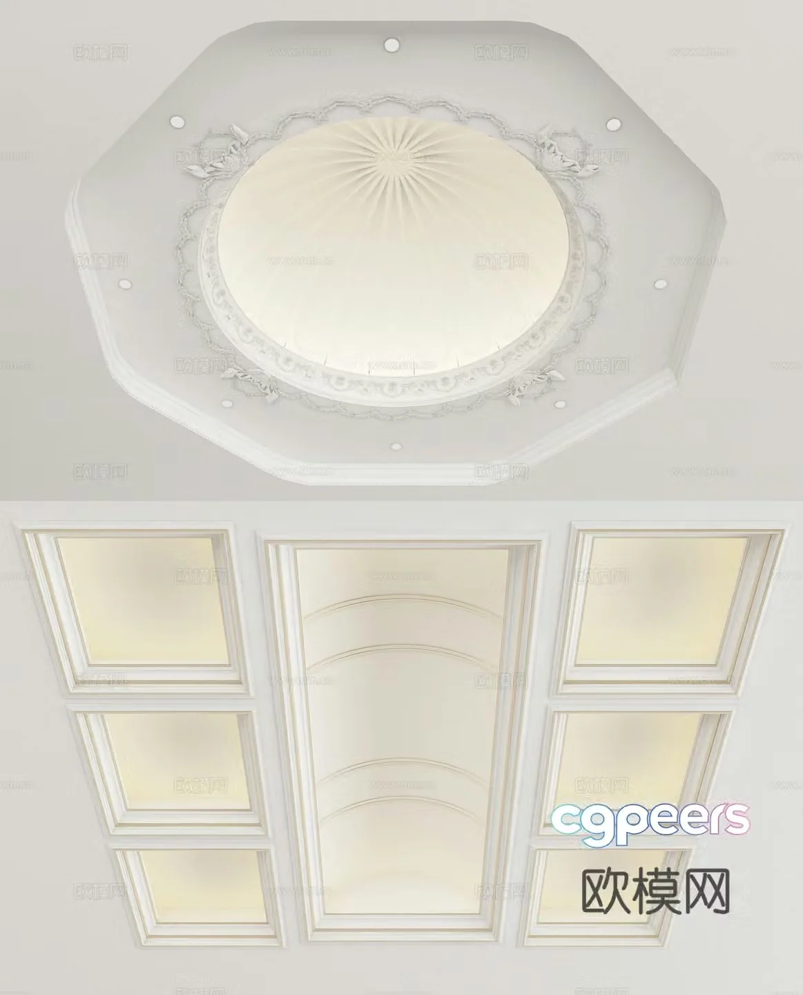 European style ceiling 3D model