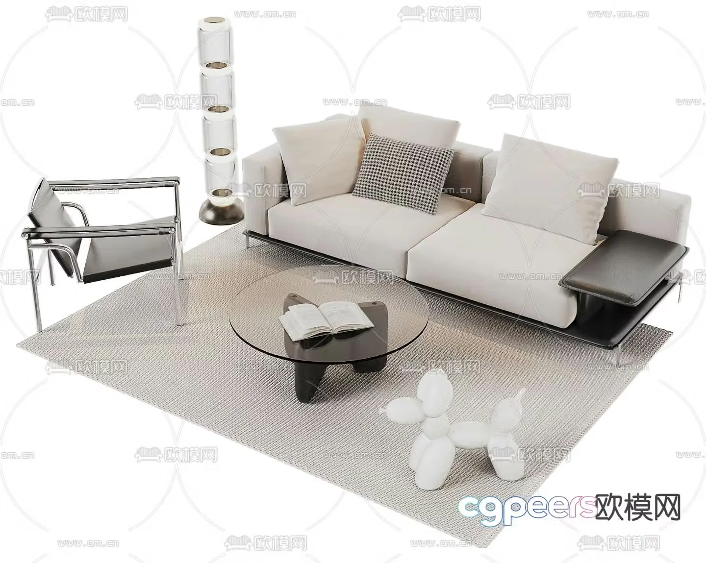 Office sofa business sofa 3d model