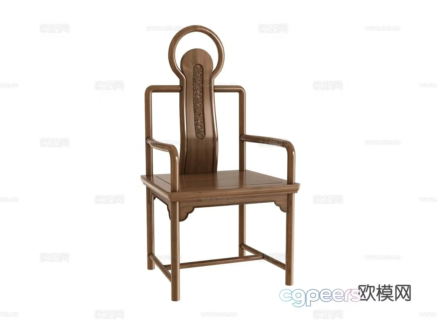 New Chinese style chair Taishi chair tea chair 3d model