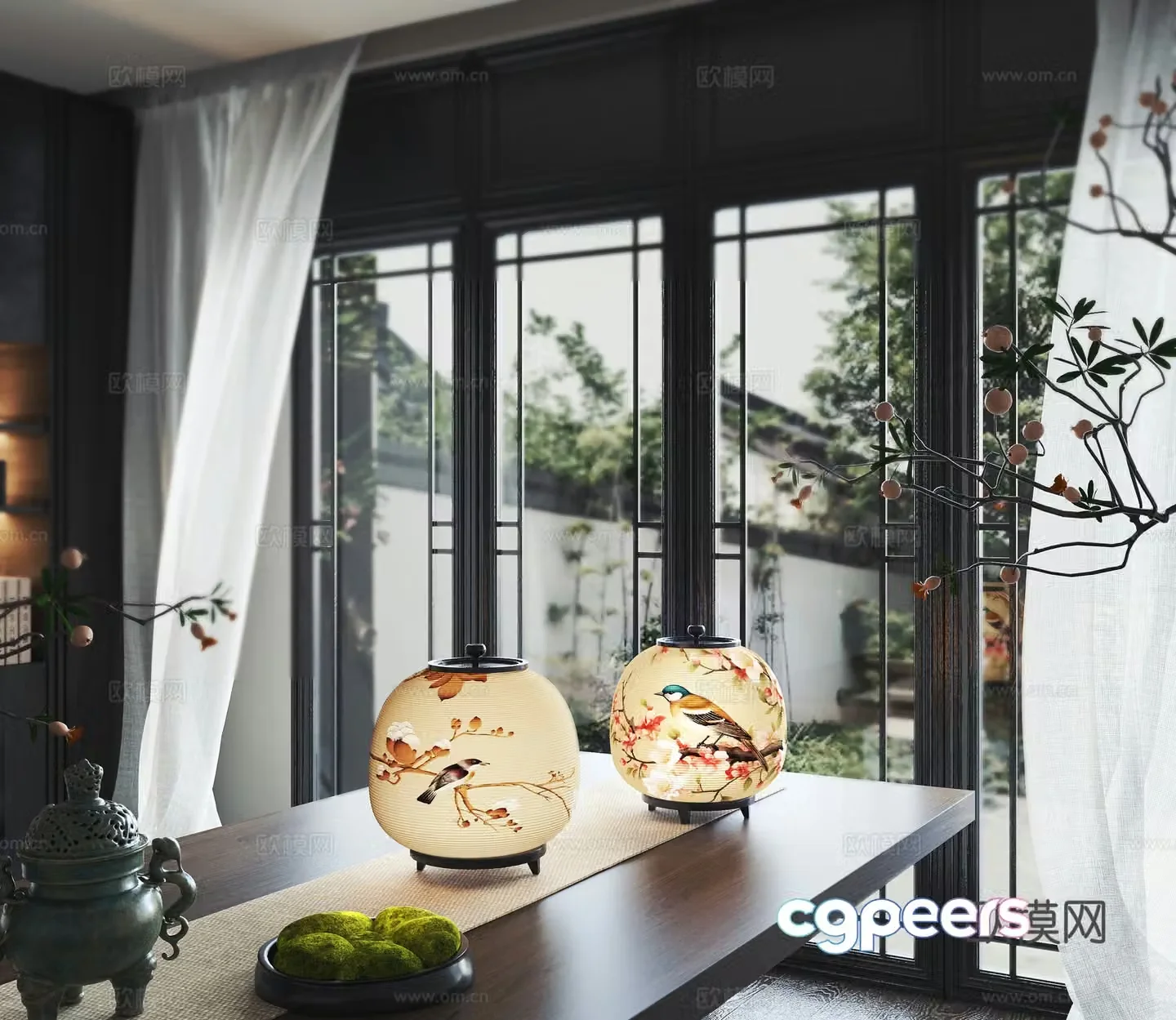 New Chinese desk lamp 3d model