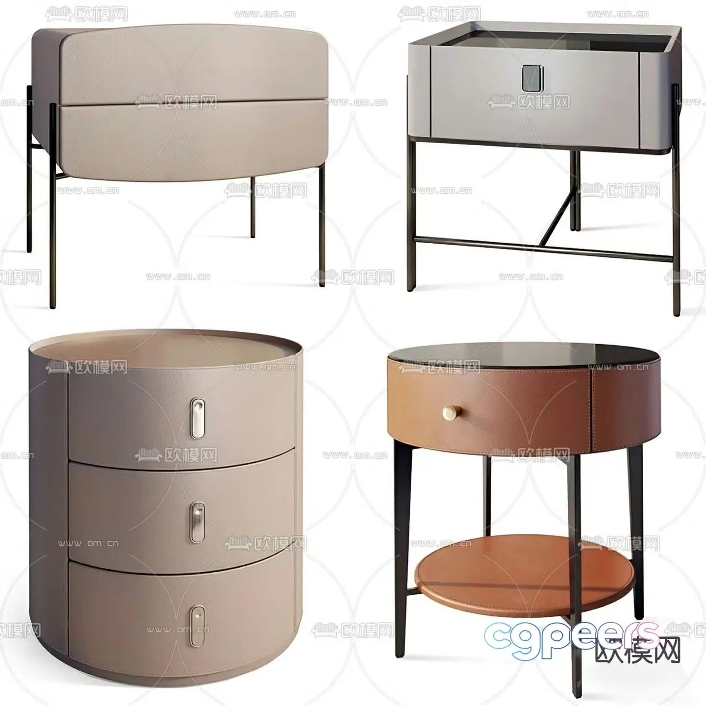 Modern bedside table 3d model