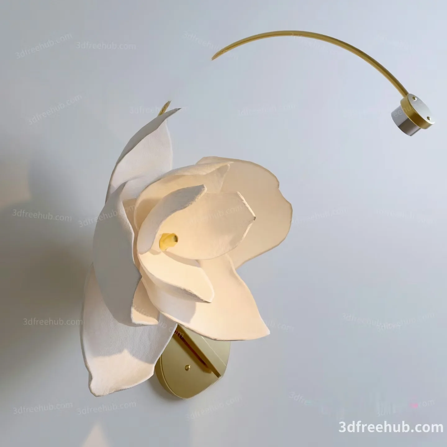 Gold Light Fixture 3D Model – 19315 – VRAY Render