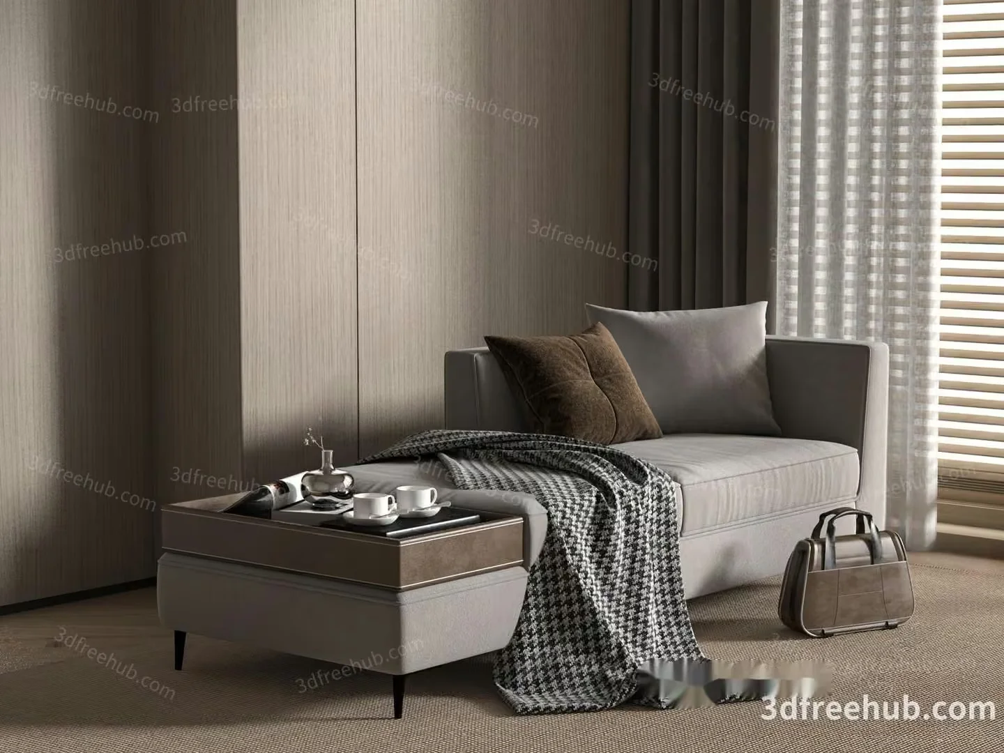 Cozy Living Room 3D Model – 20243 – VRAY Render