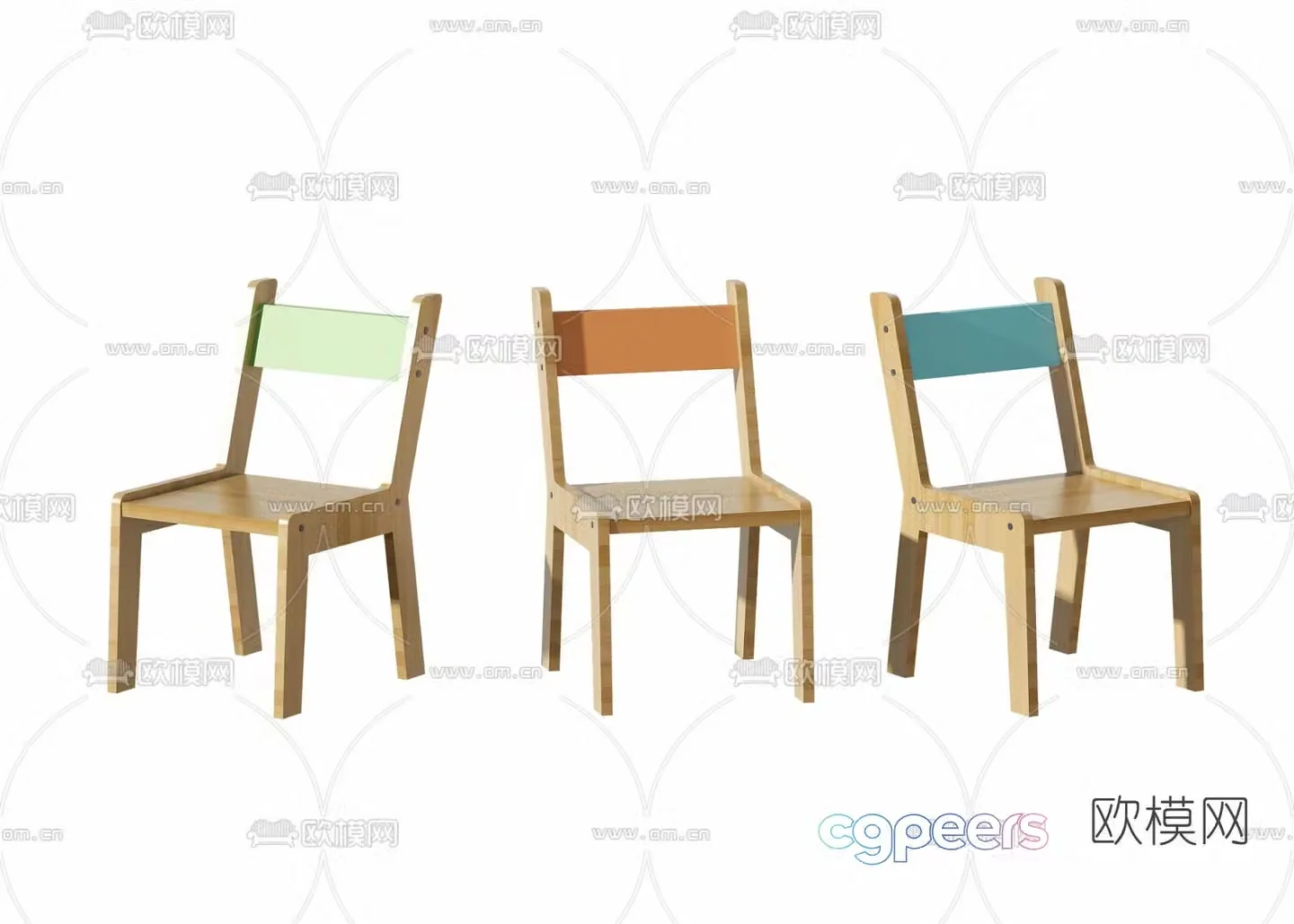 Nordic children’s chair 3d model