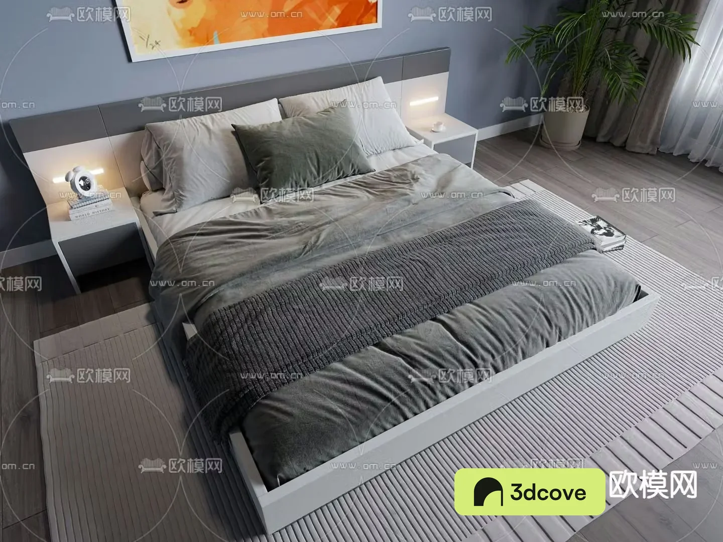 Simple double bed