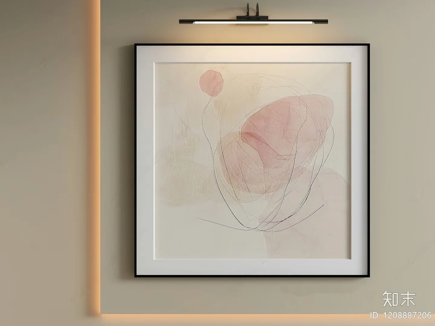 Modern Abstract Art 3D Model – 8486 – VRAY Render