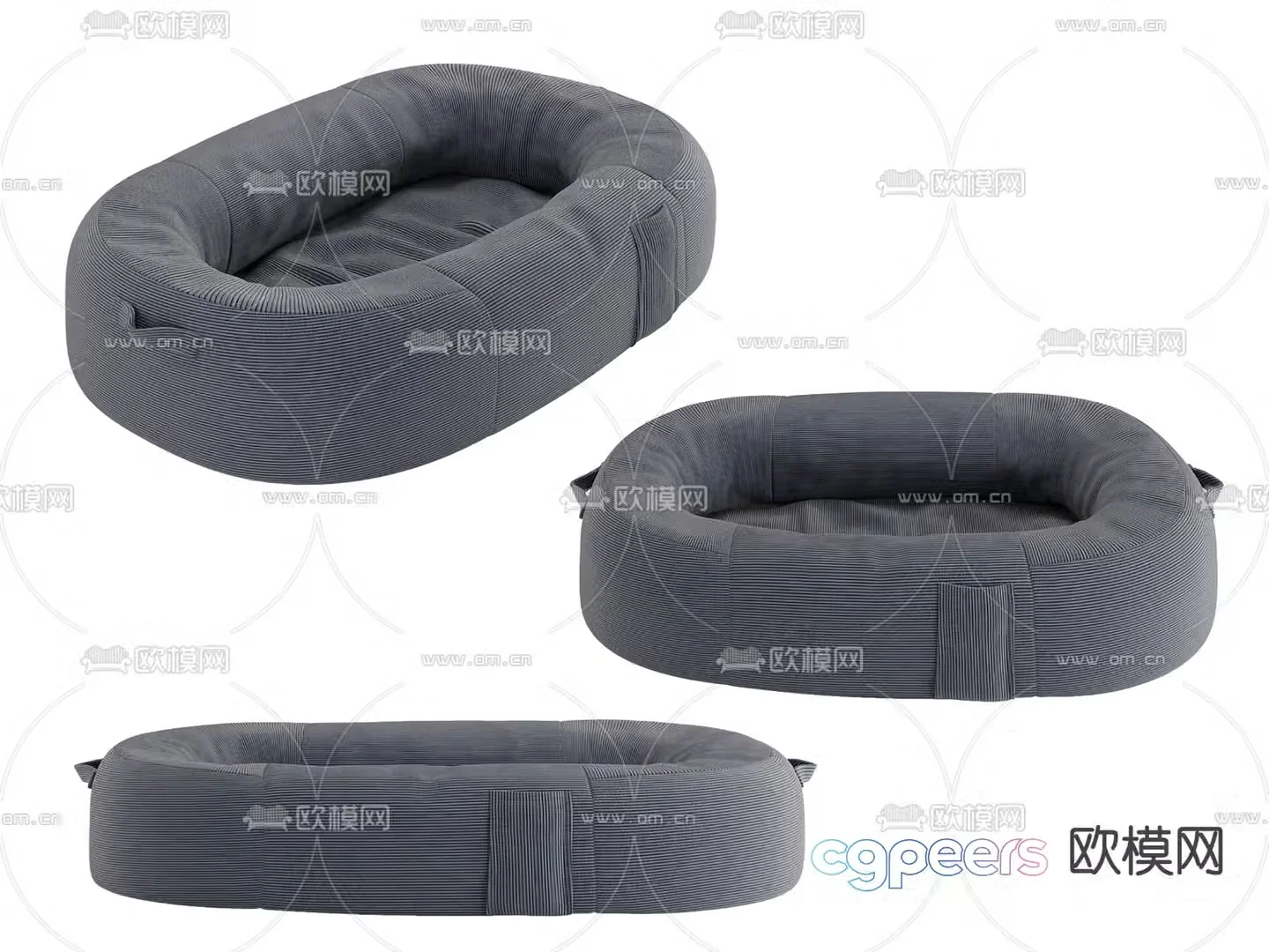 Simple crib soft bed 3d model