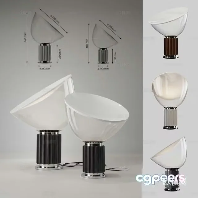 Glass table lamp 3d model