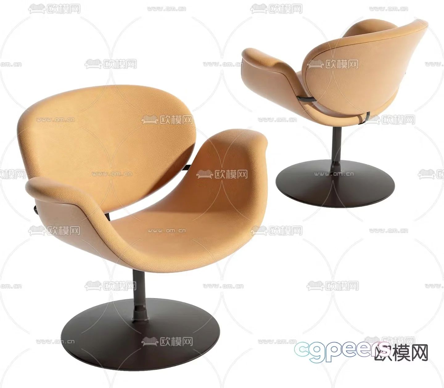 Modern leisure chair armchair 3d model