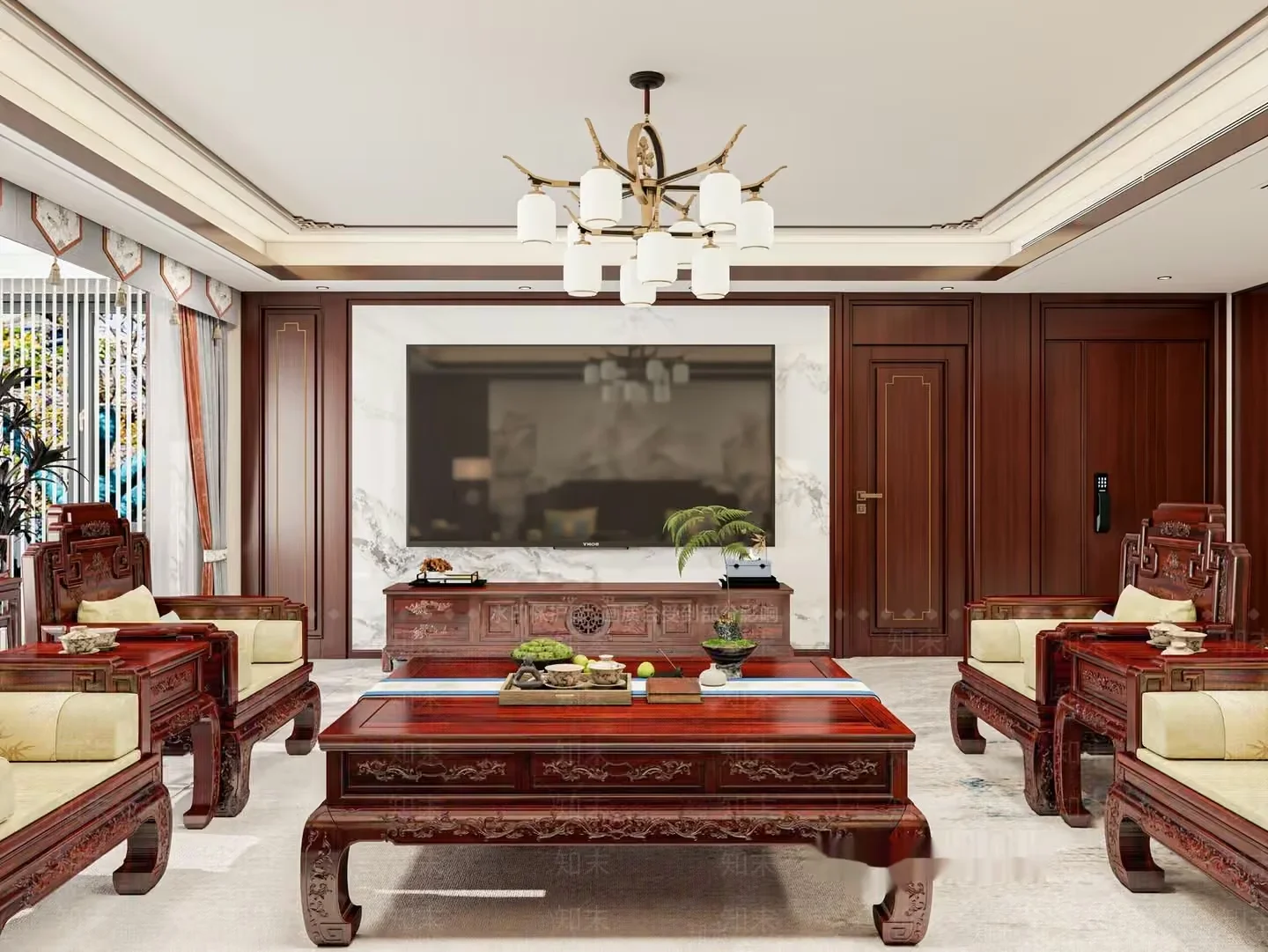 Classic Chinese Furniture 3D Model – 9079 – VRAY Render