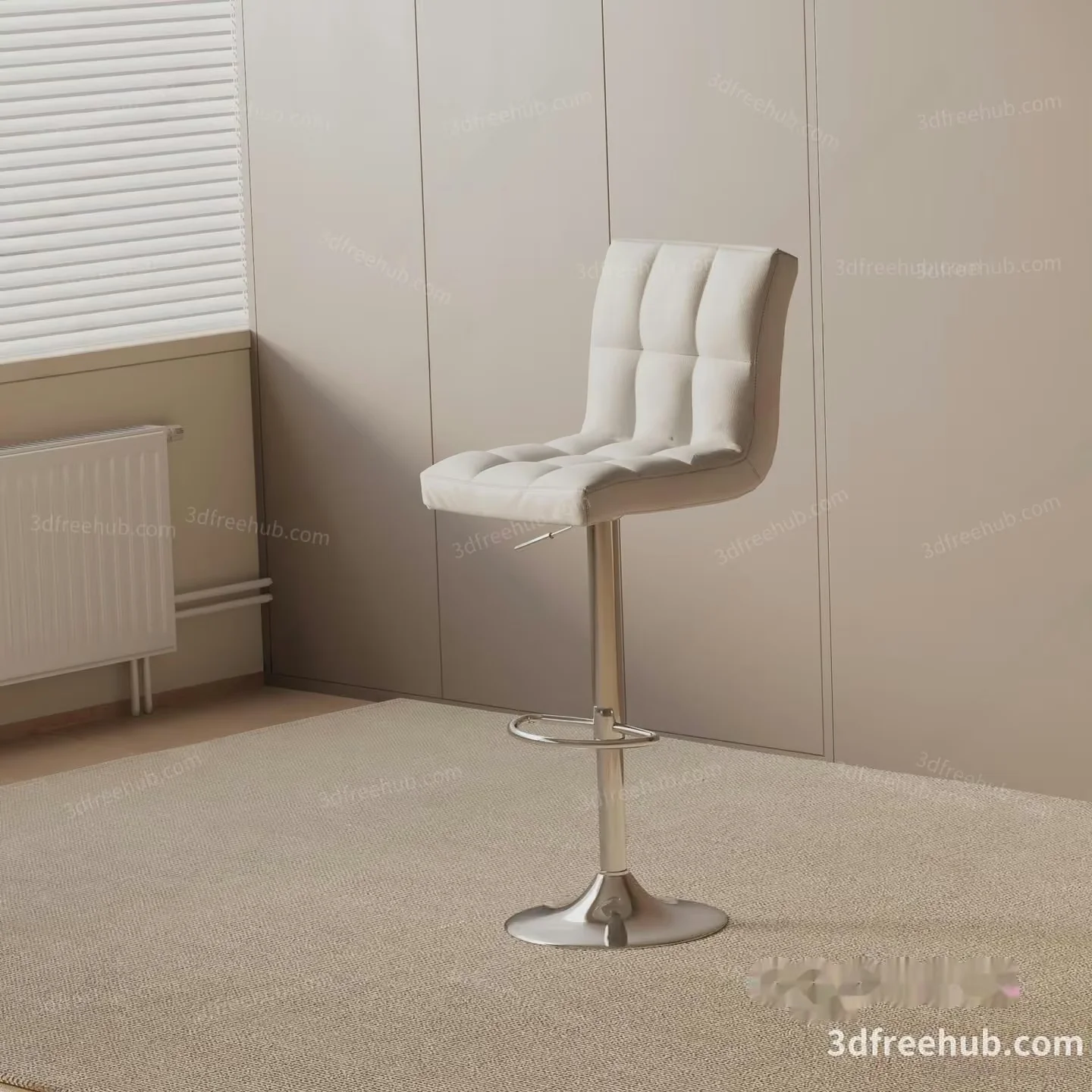 Modern Bar Stool 3D Model – 21858 – VRAY Render