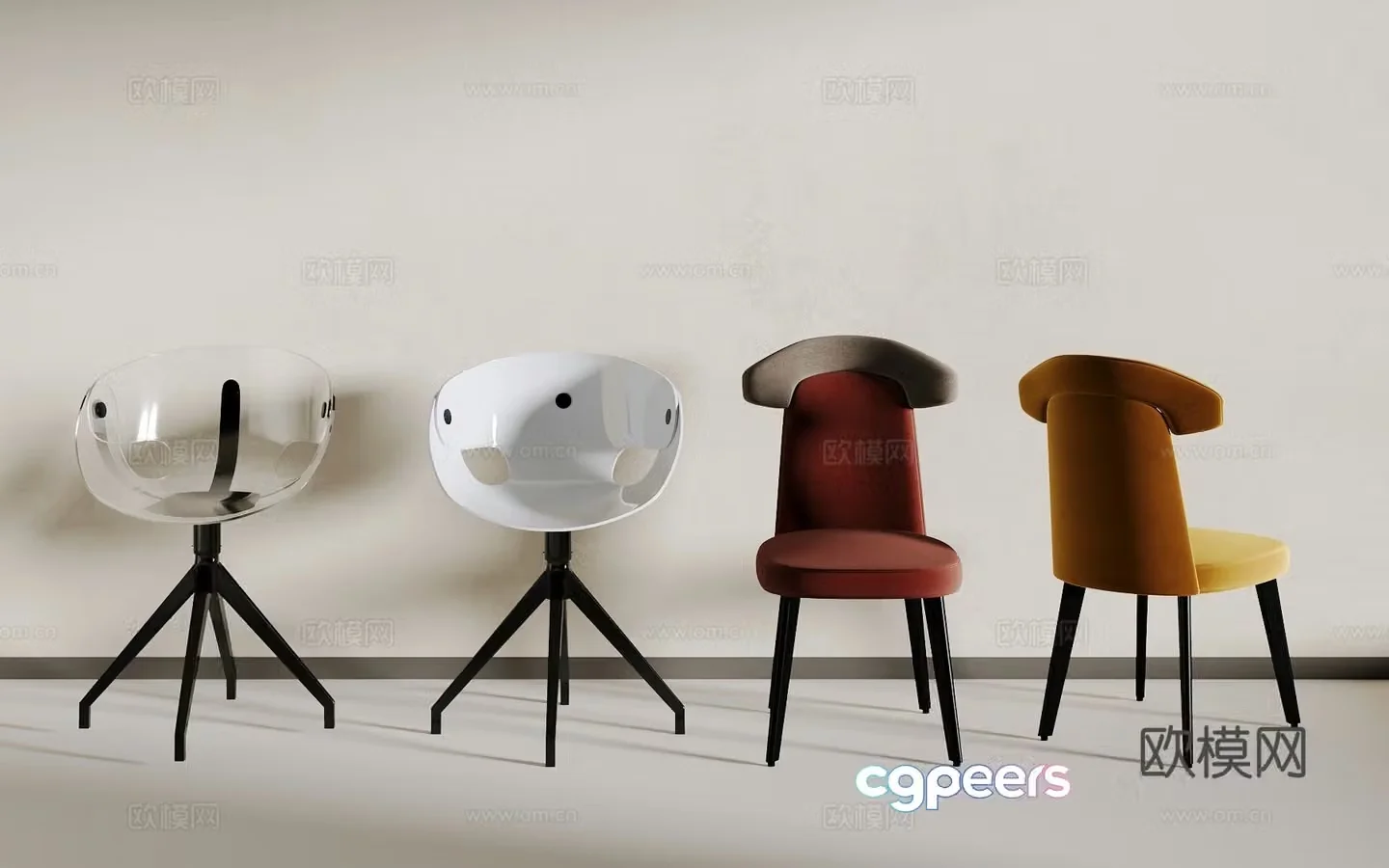 Modern single chair 3d model