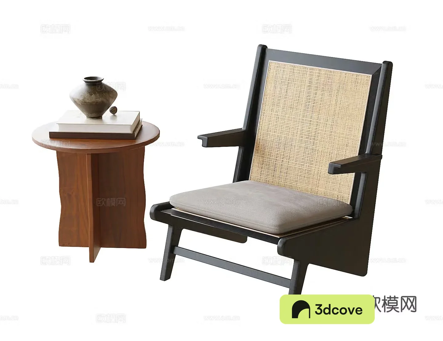 Modern leisure chair Single chair Side angle